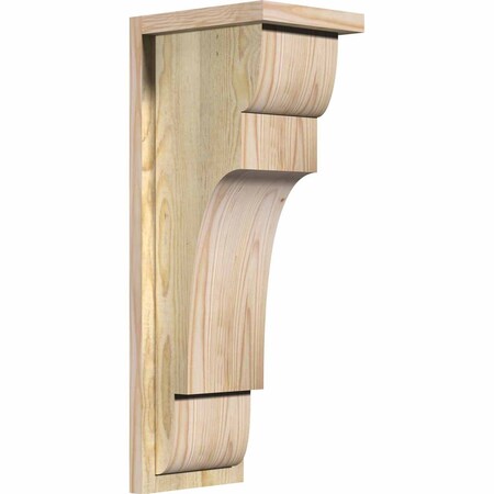 Ekena Millwork New Brighton Rough Sawn Corbel w/Backplate, Douglas Fir, 8"W x 10"D x 26"H COR08X10X26NEB01RDF
